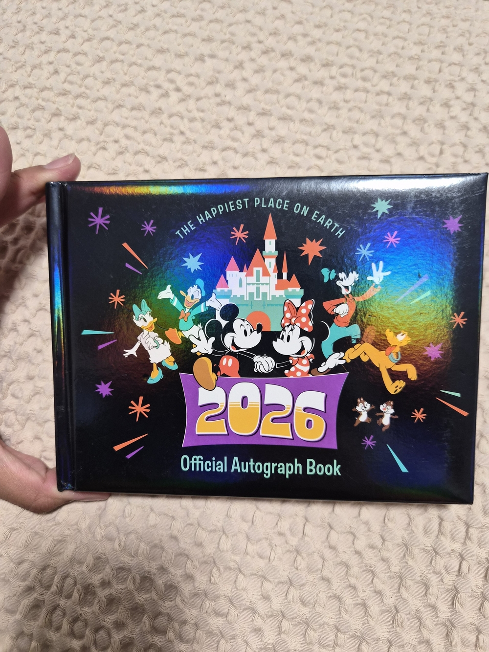 Disney 2026 Official Autograph Photo Book - Black Holographic